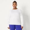 image:imageAmazon Essentials Womens Active Quick Dry Tech Stretch Lightweight LongSleeve Crewneck TShirt Available in Plus SizeWhite