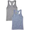 image:imageAmazon Essentials Womens Active Quick Dry Tech Stretch Racerback Scoop Neck Tank Top MultipacksBlack HeatherNavy Heather