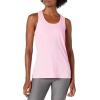 image:imageAmazon Essentials Womens Active Quick Dry Tech Stretch Racerback Scoop Neck Tank Top MultipacksBlack Space DyeLight Pink