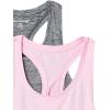image:imageAmazon Essentials Womens Active Quick Dry Tech Stretch Racerback Scoop Neck Tank Top MultipacksBlack Space DyeLight Pink