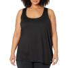 image:imageAmazon Essentials Womens Active Quick Dry Tech Stretch Racerback Scoop Neck Tank Top MultipacksBlackBright White