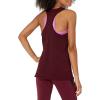 image:imageAmazon Essentials Womens Active Quick Dry Tech Stretch Racerback Scoop Neck Tank Top MultipacksBlackBurgundy Space Dye
