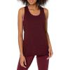 image:imageAmazon Essentials Womens Active Quick Dry Tech Stretch Racerback Scoop Neck Tank Top MultipacksBlackBurgundy Space Dye