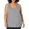 image:imageAmazon Essentials Womens Active Quick Dry Tech Stretch Racerback Scoop Neck Tank Top MultipacksBlackDark Grey Space Dye