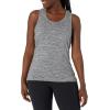 image:imageAmazon Essentials Womens Active Quick Dry Tech Stretch Racerback Scoop Neck Tank Top MultipacksBlackDark Grey Space Dye