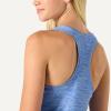image:imageAmazon Essentials Womens Active Quick Dry Tech Stretch Racerback Scoop Neck Tank Top MultipacksCoral Orange Space DyeLight Blue Space Dye