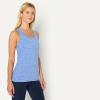 image:imageAmazon Essentials Womens Active Quick Dry Tech Stretch Racerback Scoop Neck Tank Top MultipacksCoral Orange Space DyeLight Blue Space Dye