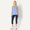 image:imageAmazon Essentials Womens Active Quick Dry Tech Stretch Racerback Scoop Neck Tank Top MultipacksCoral Orange Space DyeLight Blue Space Dye