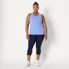 image:imageAmazon Essentials Womens Active Quick Dry Tech Stretch Racerback Scoop Neck Tank Top MultipacksCoral Orange Space DyeLight Blue Space Dye