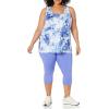 image:imageAmazon Essentials Womens Active Quick Dry Tech Stretch Racerback Scoop Neck Tank Top MultipacksNavyWhite Tie Dye