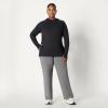 image:imageAmazon Essentials Womens Athletic Soft Performance Lightweight Long Sleeve Pullover Hoodie Workout TopSpace Dye Black