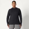 image:imageAmazon Essentials Womens Athletic Soft Performance Lightweight Long Sleeve Pullover Hoodie Workout TopSpace Dye Black