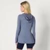 image:imageAmazon Essentials Womens Athletic Soft Performance Lightweight Long Sleeve Pullover Hoodie Workout TopSpace Dye Slate