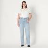 image:imageAmazon Essentials Womens Curvy SlimFit MidRise Bootcut JeansTinted Ice Light Wash