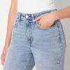 image:imageAmazon Essentials Womens High Stretch Flattering HighRise Flare JeansIced Blue Light Wash