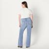 image:imageAmazon Essentials Womens High Stretch Flattering HighRise Flare JeansIced Blue Light Wash