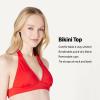 image:imageAmazon Essentials Womens LightSupport Padded Tie Halter Bikini Swimsuit Top Available in Plus SizeBright Red Multi Folk Floral
