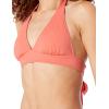 image:imageAmazon Essentials Womens LightSupport Padded Tie Halter Bikini Swimsuit Top Available in Plus SizeCoral Pink