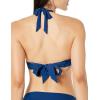 image:imageAmazon Essentials Womens LightSupport Padded Tie Halter Bikini Swimsuit Top Available in Plus SizeDeep Blue