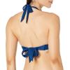 image:imageAmazon Essentials Womens LightSupport Padded Tie Halter Bikini Swimsuit Top Available in Plus SizeDeep Blue