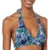 image:imageAmazon Essentials Womens LightSupport Padded Tie Halter Bikini Swimsuit Top Available in Plus SizeDeep Blue Paisley