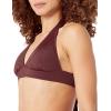 image:imageAmazon Essentials Womens LightSupport Padded Tie Halter Bikini Swimsuit Top Available in Plus SizeDeep Brown