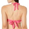 image:imageAmazon Essentials Womens LightSupport Padded Tie Halter Bikini Swimsuit Top Available in Plus SizeHot Pink