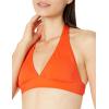 image:imageAmazon Essentials Womens LightSupport Padded Tie Halter Bikini Swimsuit Top Available in Plus SizeOrange