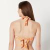 image:imageAmazon Essentials Womens LightSupport Padded Tie Halter Bikini Swimsuit Top Available in Plus SizeRust Orange Abstract Palms
