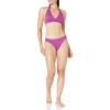 image:imageAmazon Essentials Womens LightSupport Padded Tie Halter Bikini Swimsuit Top Available in Plus SizeViolet