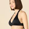 image:imageAmazon Essentials Womens LightSupport Padded Tie Halter Bikini Swimsuit Top Available in Plus SizeWashed Black