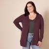 image:imageAmazon Essentials Womens Lightweight Long Sleeve OpenFront Cardigan Sweater Available in Plus SizeBurgundy