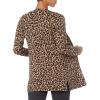 image:imageAmazon Essentials Womens Lightweight Long Sleeve OpenFront Cardigan Sweater Available in Plus SizeCamel Leopard
