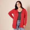 image:imageAmazon Essentials Womens Lightweight Long Sleeve OpenFront Cardigan Sweater Available in Plus SizeRed