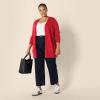 image:imageAmazon Essentials Womens Lightweight Long Sleeve OpenFront Cardigan Sweater Available in Plus SizeRed