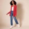 image:imageAmazon Essentials Womens Lightweight Long Sleeve OpenFront Cardigan Sweater Available in Plus SizeRed
