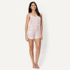 image:imageAmazon Essentials Womens ModalBlend Pajama Set Camisole with ShortsEggshell White Floral