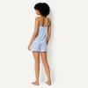 image:imageAmazon Essentials Womens ModalBlend Pajama Set Camisole with ShortsLight Blue Ivory Ditsy Floral