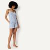 image:imageAmazon Essentials Womens ModalBlend Pajama Set Camisole with ShortsLight Blue Ivory Ditsy Floral