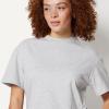 image:imageAmazon Essentials Womens OversizedFit Short Sleeve Crewneck ShirtLight Grey Heather