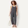 image:imageAmazon Essentials Womens OversizedFit Sleeveless JumpsuitCharcoal Heather