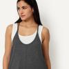 image:imageAmazon Essentials Womens OversizedFit Sleeveless RomperCharcoal Heather