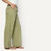 image:imageAmazon Essentials Womens OversizedFit Tie Waist Lightweight PantWashed Khaki Green
