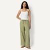 image:imageAmazon Essentials Womens OversizedFit Tie Waist Lightweight PantWashed Khaki Green