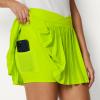 image:imageAmazon Essentials Womens Performance Stretch Woven Pleated Tennis Skirt with Builtin Shorts and PocketsLime Green