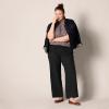 image:imageAmazon Essentials Womens Pull On Linen Blend Drawstring Relaxed Fit Wide Leg PantBlack
