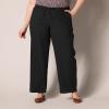 image:imageAmazon Essentials Womens Pull On Linen Blend Drawstring Relaxed Fit Wide Leg PantBlack