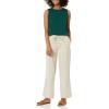 image:imageAmazon Essentials Womens Pull On Linen Blend Drawstring Relaxed Fit Wide Leg PantEcru Stripe