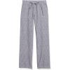 image:imageAmazon Essentials Womens Pull On Linen Blend Drawstring Relaxed Fit Wide Leg PantGrey Vertical Stripe