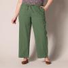 image:imageAmazon Essentials Womens Pull On Linen Blend Drawstring Relaxed Fit Wide Leg PantMilitary Green